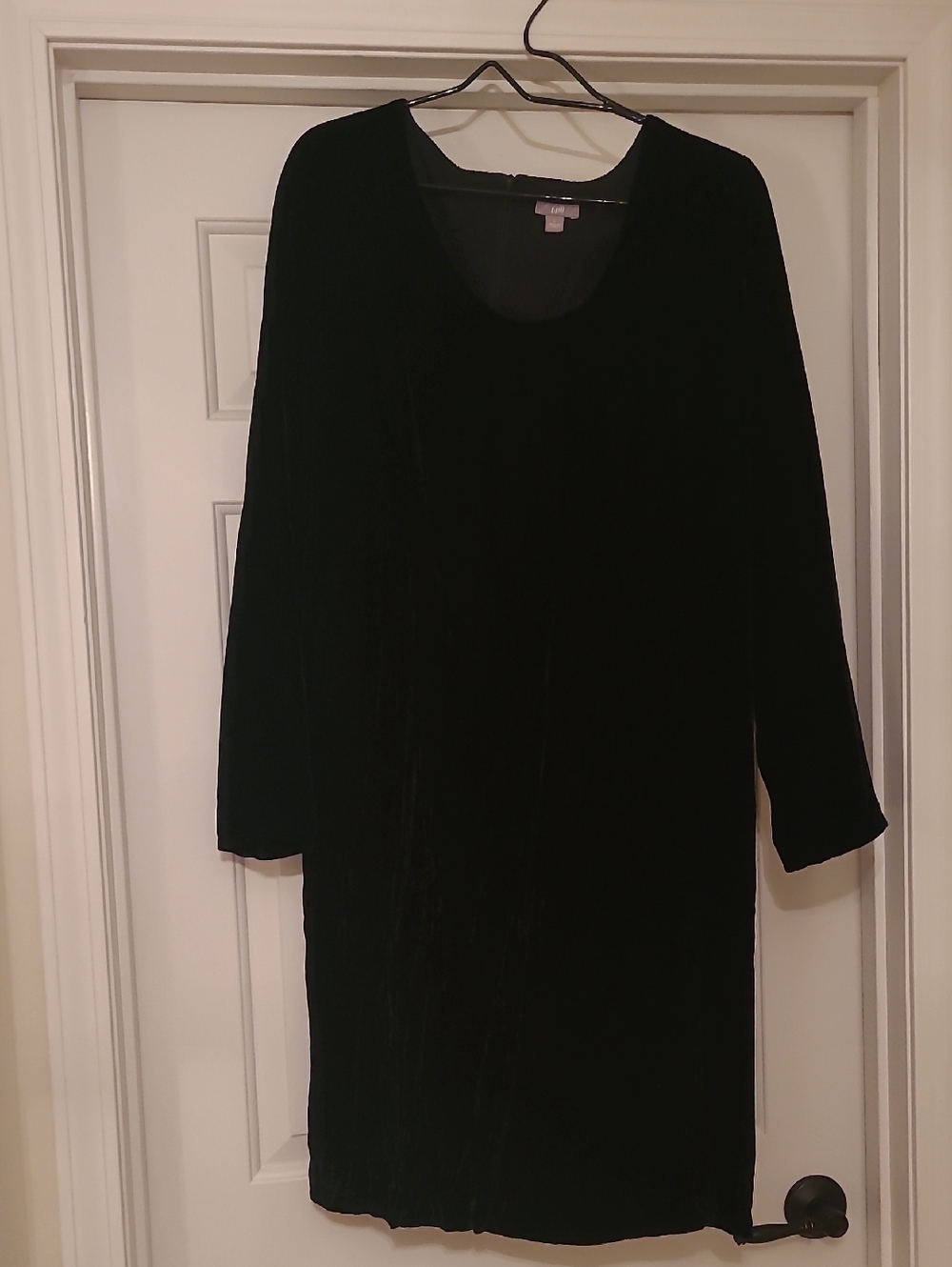 J. Jill Black Velvet Dress L